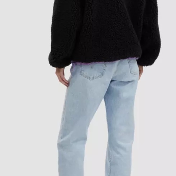 NWT Coach Quilted Sherpa Black/Purple Zip Up Jacket Size XS MSRP: $598 - Picture 6 of 6